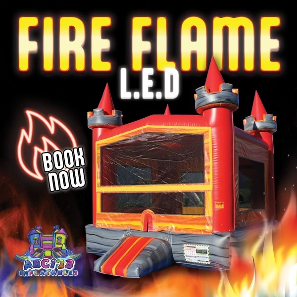 Fire Flame L.E.D. Bounce House Party Rental - Birmingham AL - ABC123 Inflatables