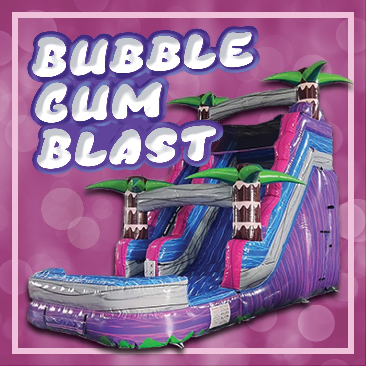Buble Gum Blast Waterslide - ABC123 Inflatables - Birmingham Alabama 