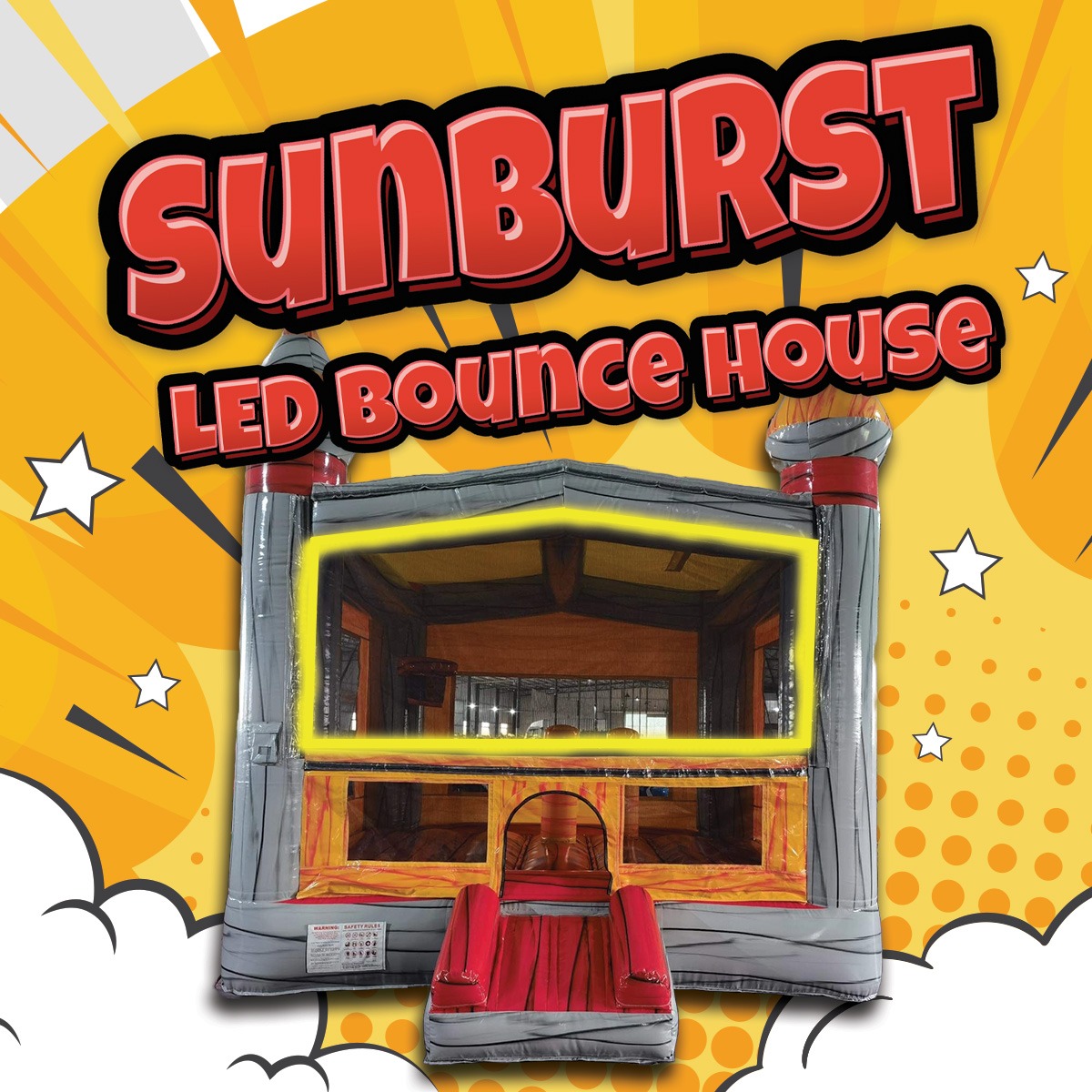 Sunburst LED Bounce House - ABC123 Inflatables - Birmingham AL
